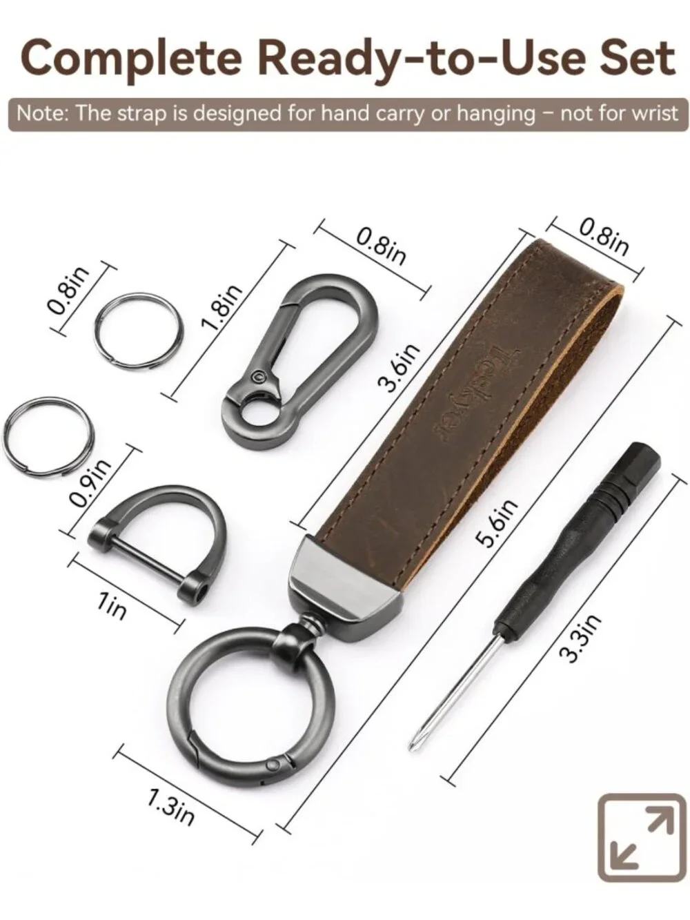 Stylish Leather Key Chain for Men | Car Key Holder with Durable Strap